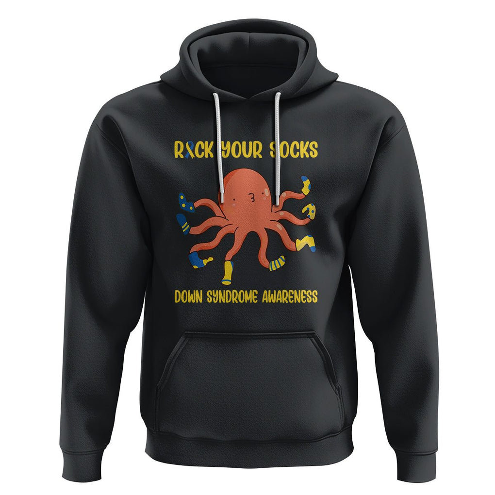 Down Syndrome Day Hoodie Rock Your Sock Funny Octopus Socks TS09 Black Printyourwear