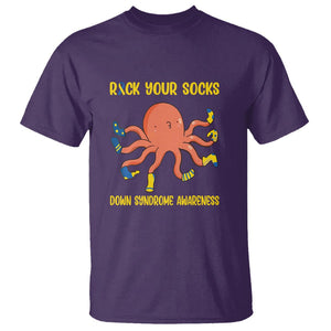 Down Syndrome Day T Shirt Rock Your Sock Funny Octopus Socks TS09 Purple Printyourwear