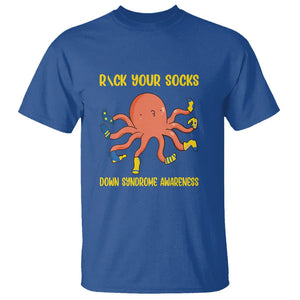 Down Syndrome Day T Shirt Rock Your Sock Funny Octopus Socks TS09 Royal Blue Printyourwear