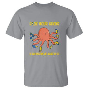 Down Syndrome Day T Shirt Rock Your Sock Funny Octopus Socks TS09 Sport Gray Printyourwear