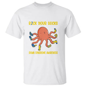 Down Syndrome Day T Shirt Rock Your Sock Funny Octopus Socks TS09 White Printyourwear