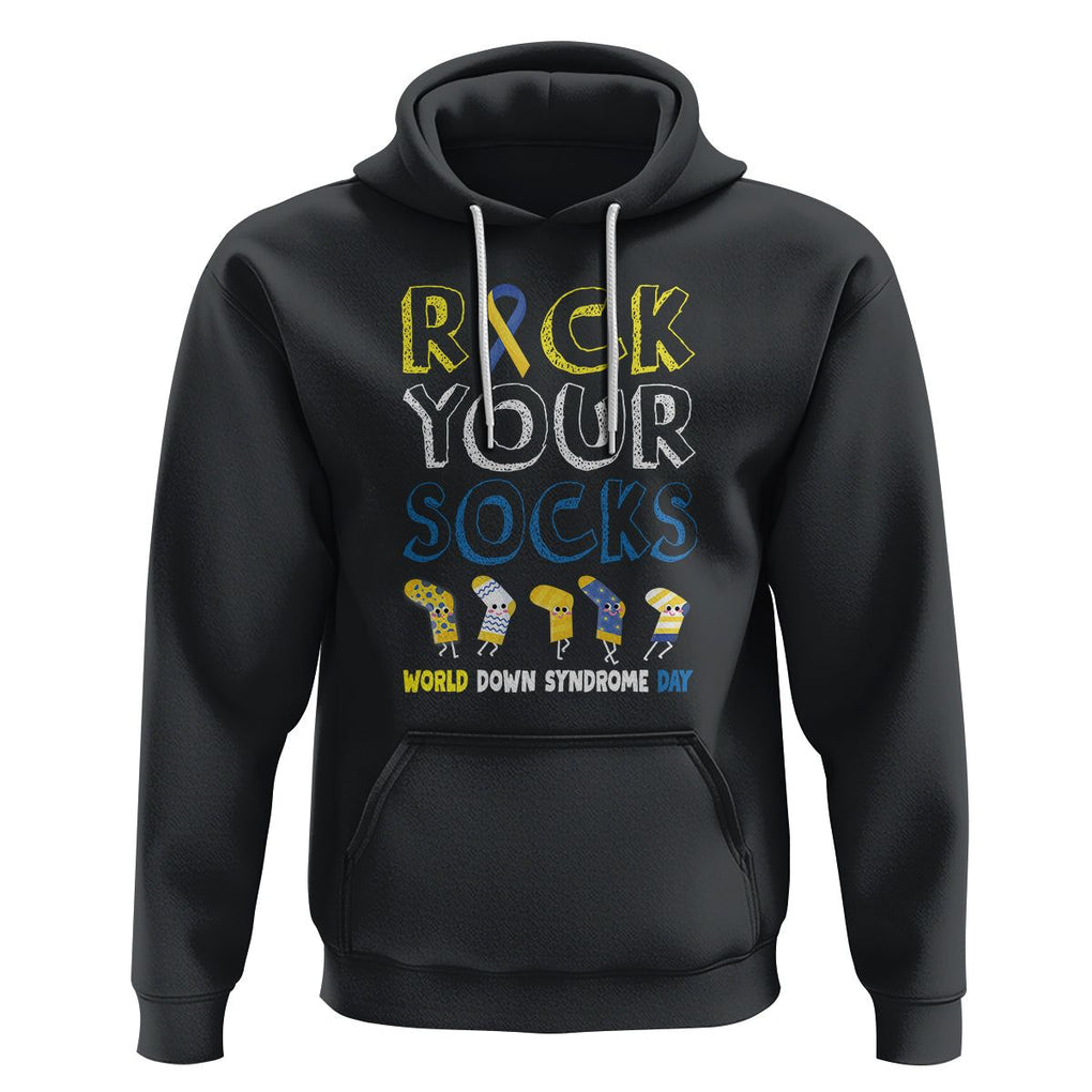 World Down Syndrome Day Rock Your Sock Hoodie TS09 Black Printyourwear