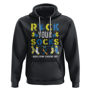 Down Syndrome Day Funny Rock Your Sock Hoodie TS09 Black Printyourwear