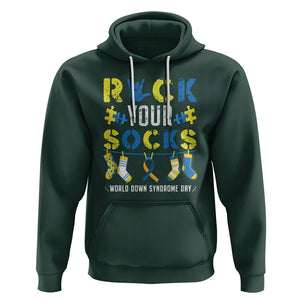 Down Syndrome Day Funny Rock Your Sock Hoodie TS09 Dark Forest Green Printyourwear