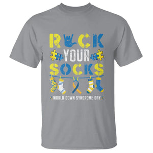 Down Syndrome Day Funny Rock Your Sock T Shirt TS09 Sport Gray Printyourwear