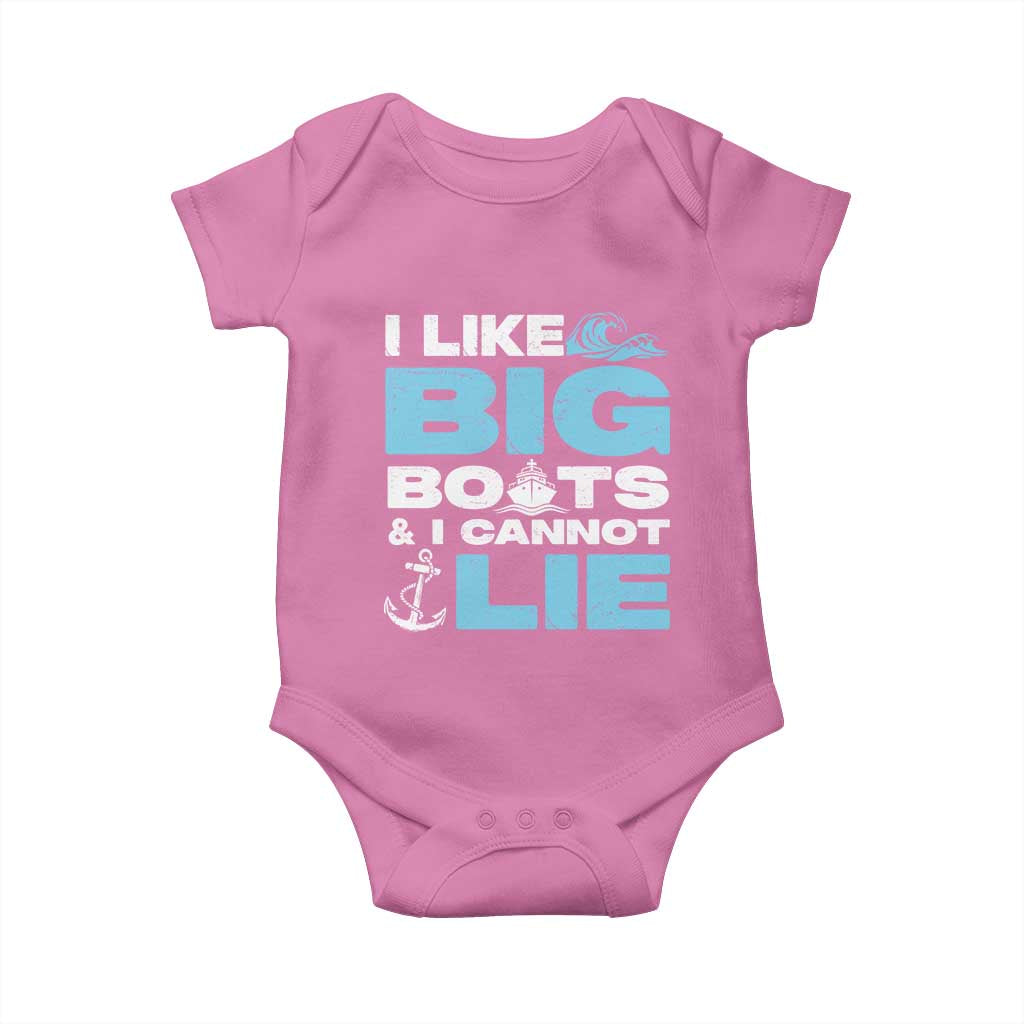 Funny I Like Big Boats and I Cannot Lie Baby Onesie TS09 Azalea Print Your Wear