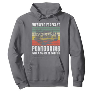 Weekend Forecast Pontooning With A Chance Of Drinking Hoodie TS09 Charcoal Print Your Wear