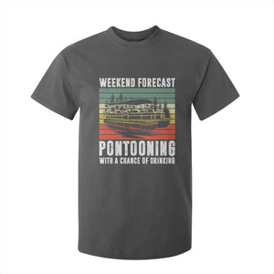Weekend Forecast Pontooning With A Chance Of Drinking T Shirt For Kid TS09 Dark Heather Print Your Wear