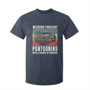 Weekend Forecast Pontooning With A Chance Of Drinking T Shirt For Kid TS09 Navy Print Your Wear