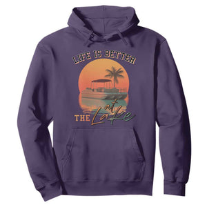Life Is Better At The Lake Hoodie Pontoon Boat TS09 Purple Print Your Wear