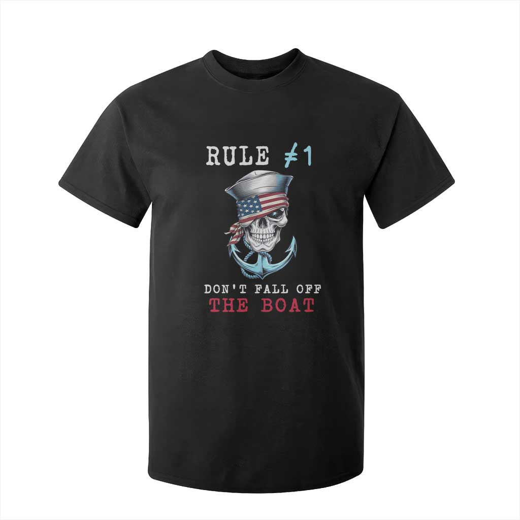 Funny Pirate Rule T Shirt For Kid Don't Fall Off The Boat TS09 Black Print Your Wear