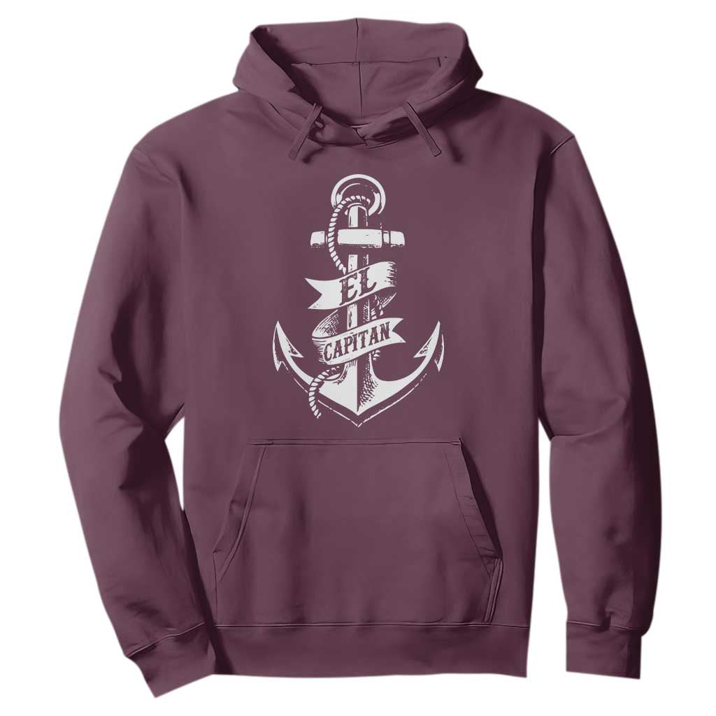 Boat El Capitan Hoodie TS09 Maroon Print Your Wear