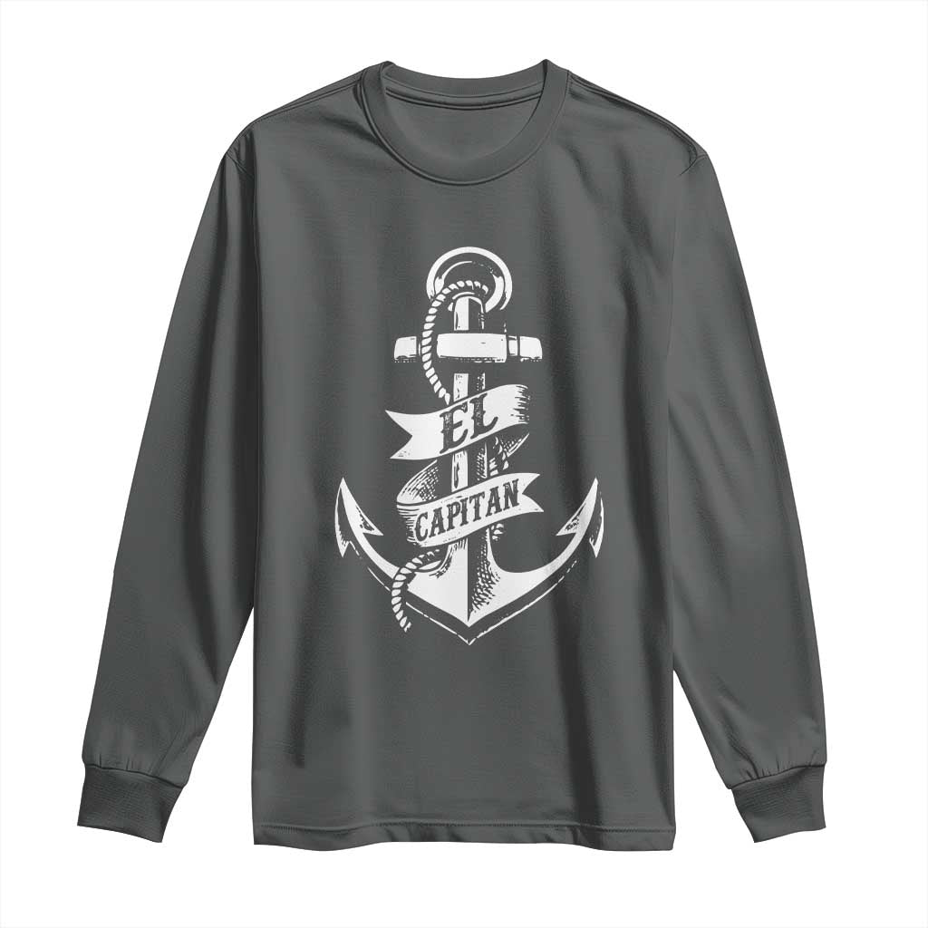 Boat El Capitan Long Sleeve Shirt TS09 Dark Heather Print Your Wear
