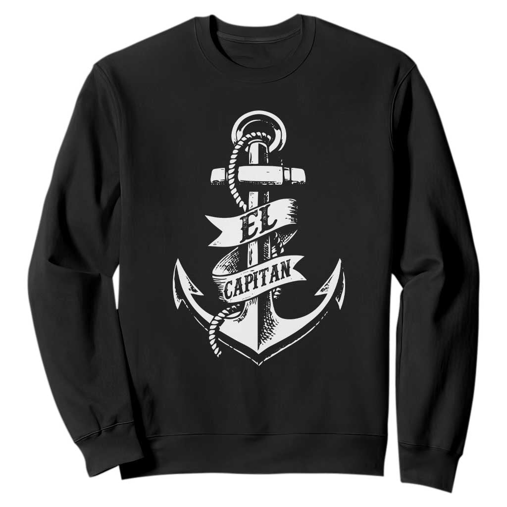 Boat El Capitan Sweatshirt TS09 Black Print Your Wear