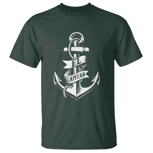 Boat El Capitan T Shirt TS09 Dark Forest Green Print Your Wear