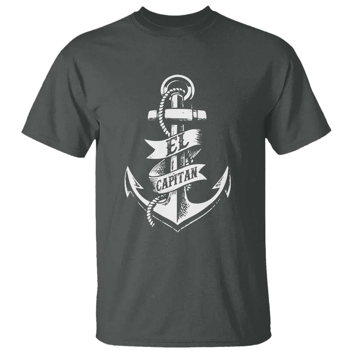 Boat El Capitan T Shirt TS09 Dark Heather Print Your Wear