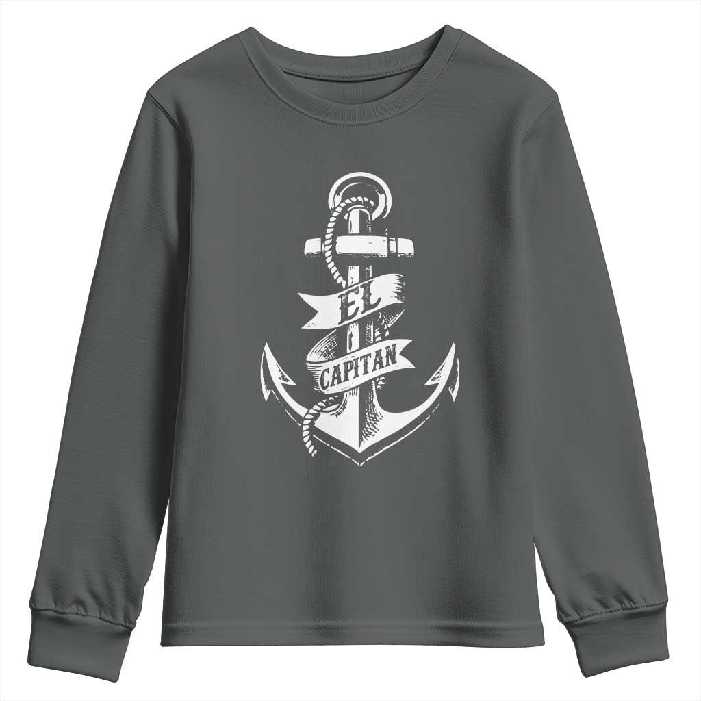 Boat El Capitan Youth Sweatshirt TS09 Dark Heather Print Your Wear