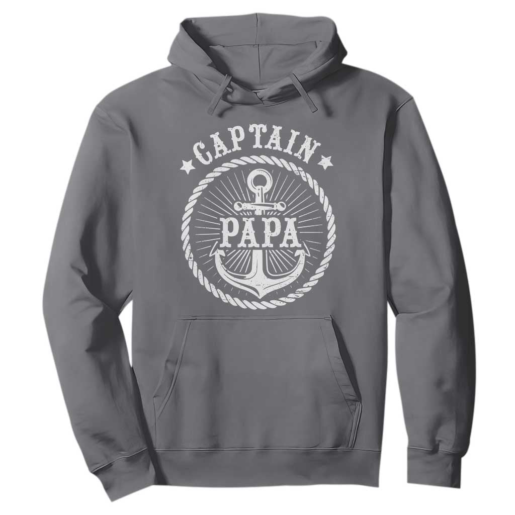 Captain Papa Hoodie Lake Sailor Boating TS09 Charcoal Print Your Wear