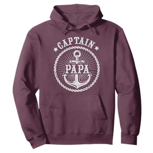 Captain Papa Hoodie Lake Sailor Boating TS09 Maroon Print Your Wear