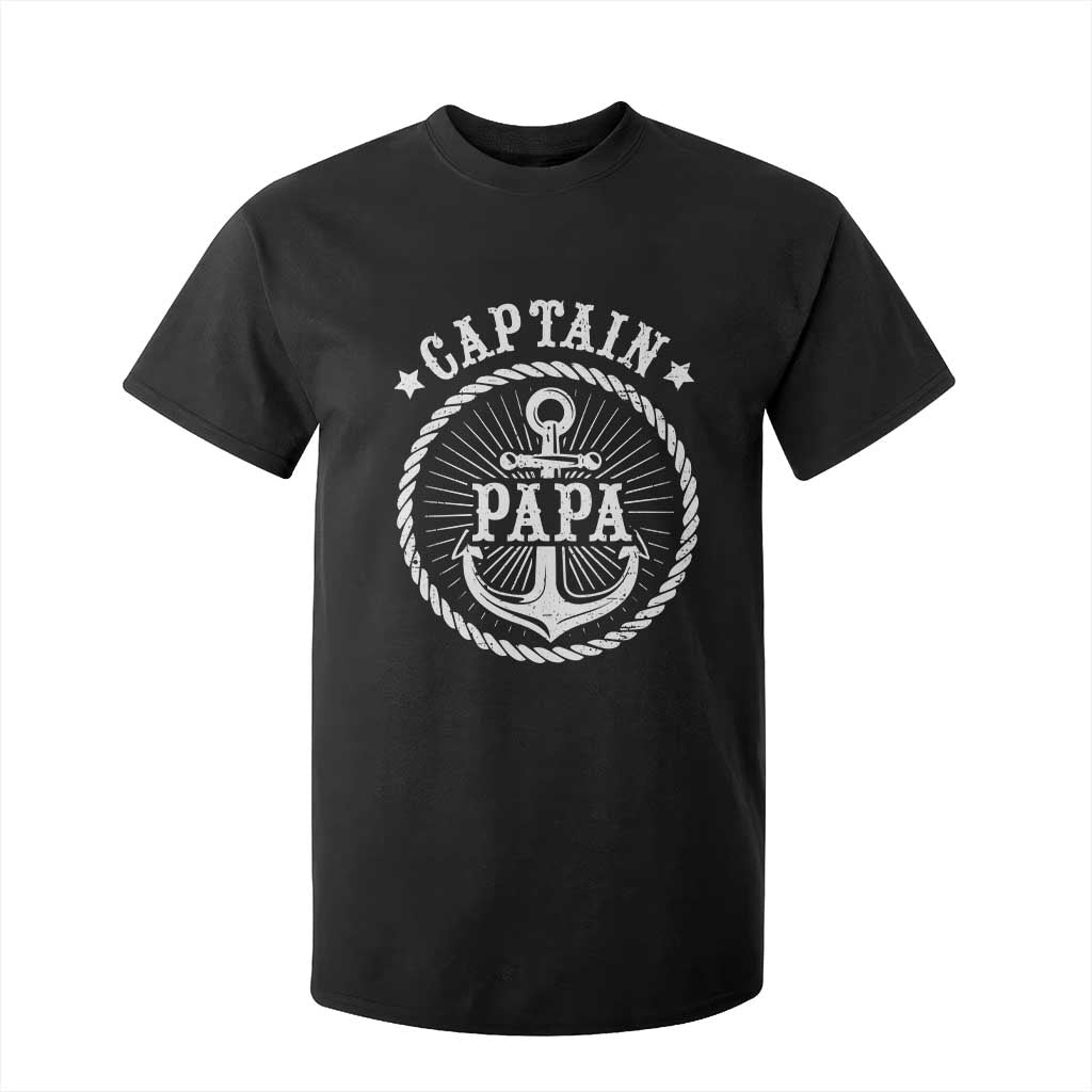 Captain Papa T Shirt For Kid Lake Sailor Boating TS09 Black Print Your Wear