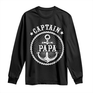 Captain Papa Long Sleeve Shirt Lake Sailor Boating TS09 Black Print Your Wear