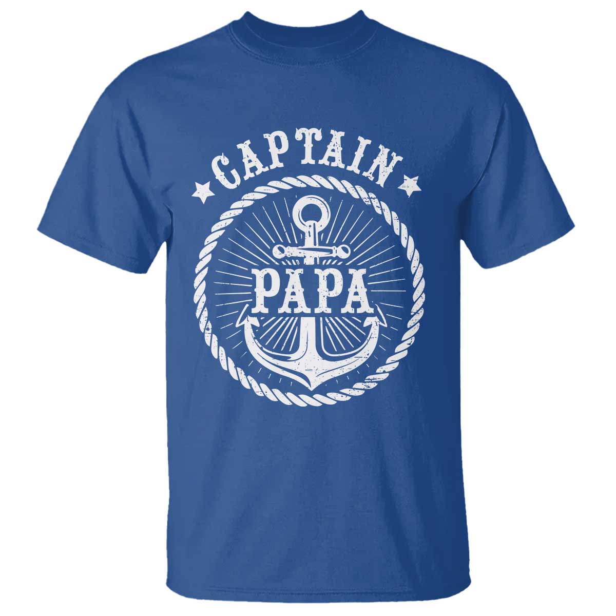 Captain Papa T Shirt Lake Sailor Boating TS09 Royal Blue Print Your Wear