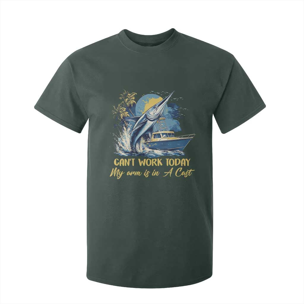 Fishing Boat T Shirt For Kid Fish More Worry Less TS09 Dark Forest Green Print Your Wear