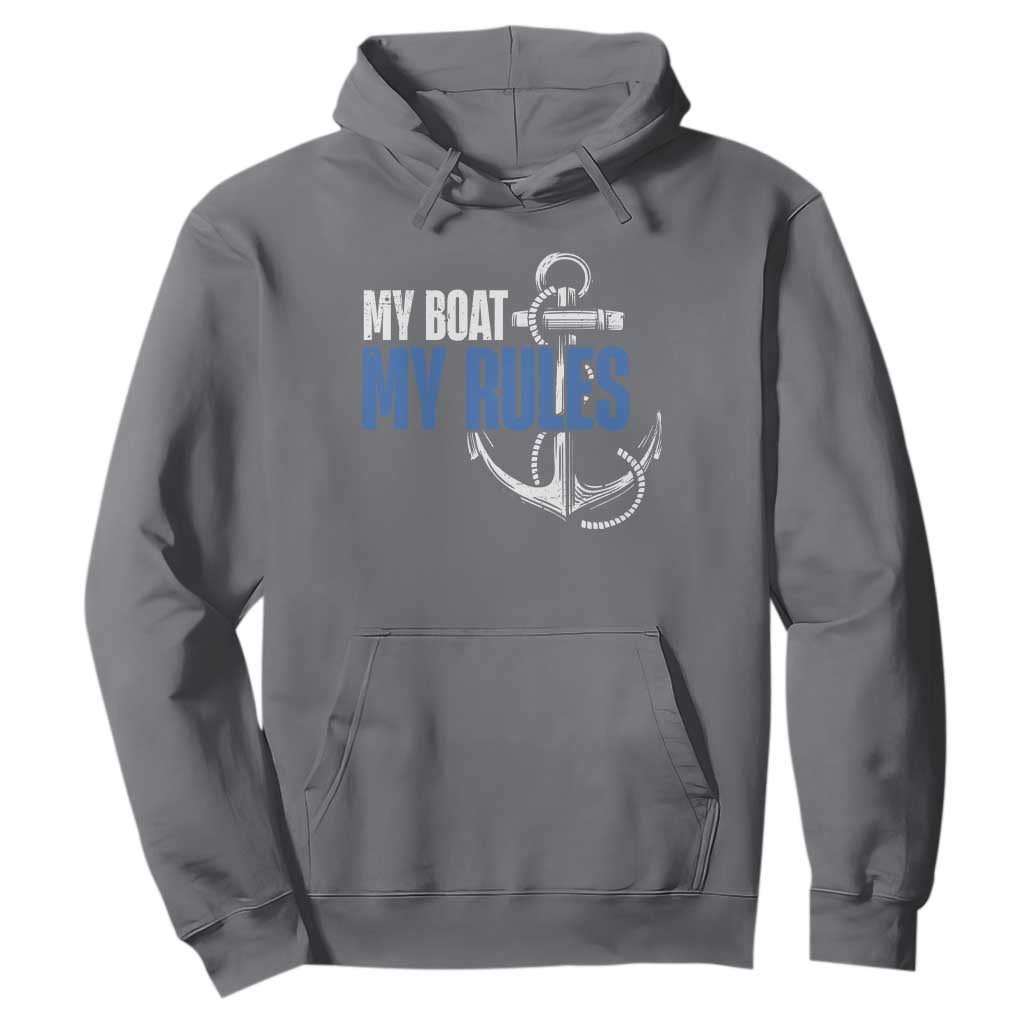 I'm The Captain Hoodie My Boat My Rules TS09 Charcoal Print Your Wear