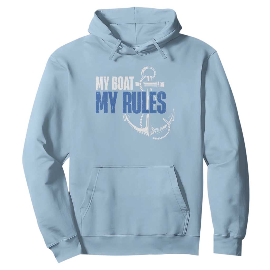 I'm The Captain Hoodie My Boat My Rules TS09 Light Blue Print Your Wear