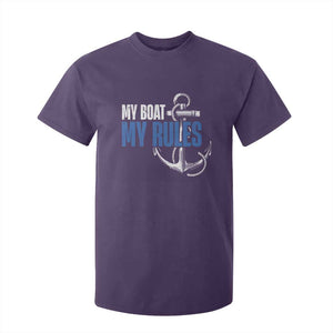I'm The Captain T Shirt For Kid My Boat My Rules TS09 Purple Print Your Wear
