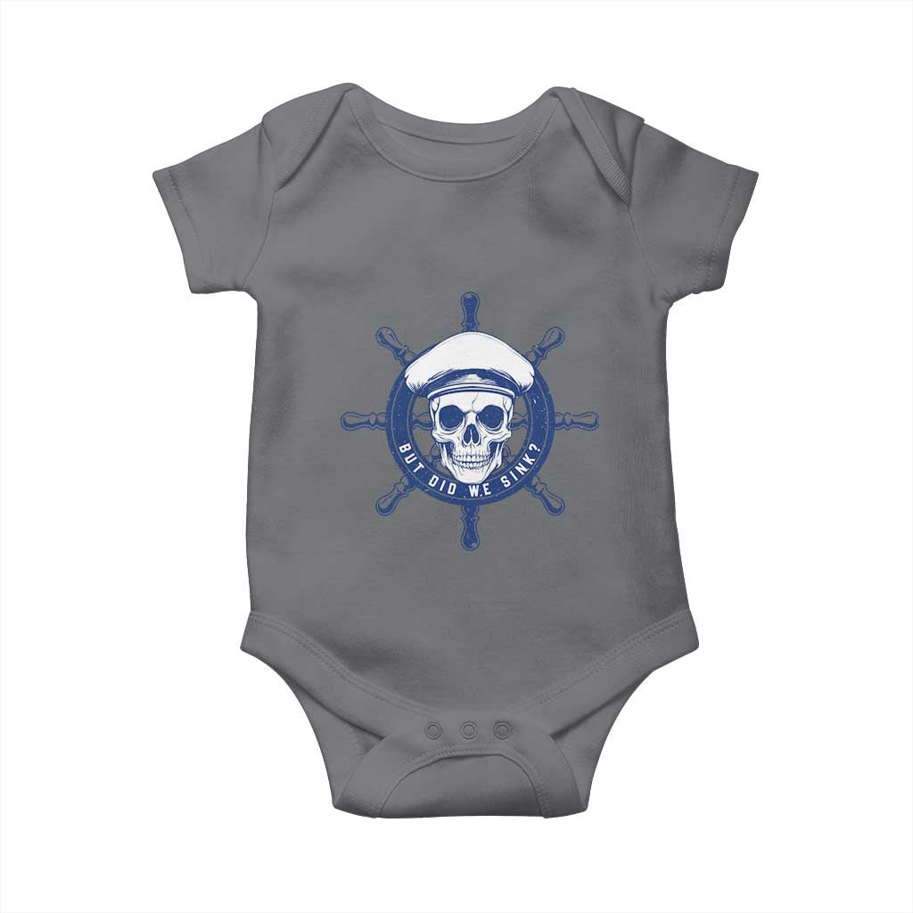 Funny But Did We Sink Baby Onesie TS09 Charcoal Print Your Wear