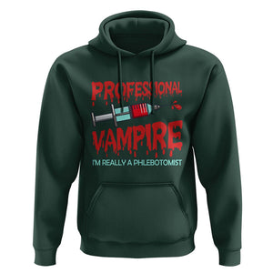 Funny Phlebotomist Professional Vampire Hoodie TS09 Dark Forest Green Printyourwear