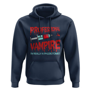 Funny Phlebotomist Professional Vampire Hoodie TS09 Navy Printyourwear