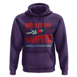 Funny Phlebotomist Professional Vampire Hoodie TS09 Purple Printyourwear