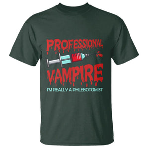 Funny Phlebotomist Professional Vampire T Shirt TS09 Dark Forest Green Printyourwear