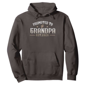 Retro Promoted To Grandpa est 2025 Hoodie TS09 Dark Chocolate Print Your Wear