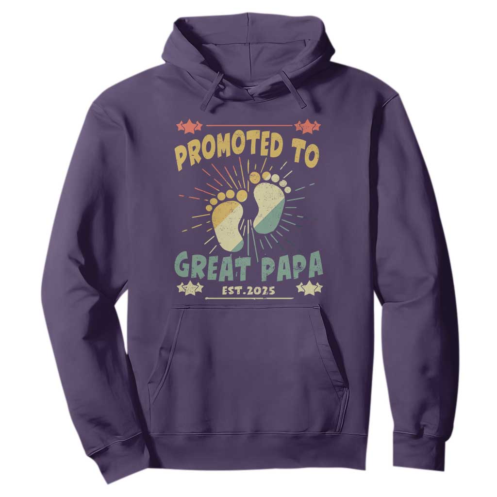 New Dad 2025 Hoodie Promoted to Great Papa TS09 Purple Print Your Wear