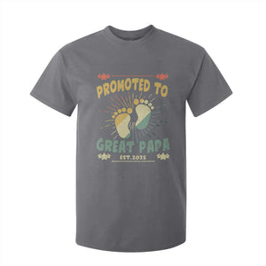 New Dad 2025 T Shirt For Kid Promoted to Great Papa TS09 Charcoal Print Your Wear