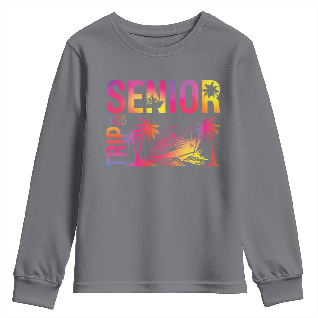 Senior Trip 2025 Youth Sweatshirt Class of 2025 TS09 Charcoal Print Your Wear