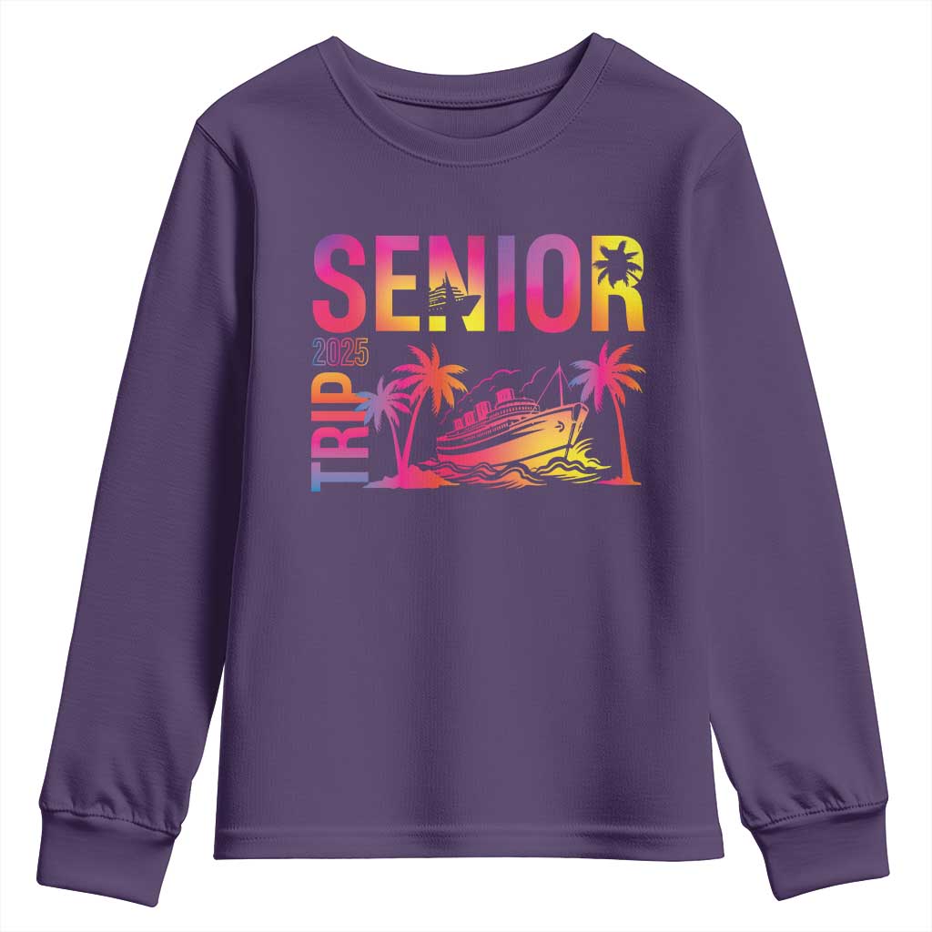 Senior Trip 2025 Youth Sweatshirt Class of 2025 TS09 Purple Print Your Wear