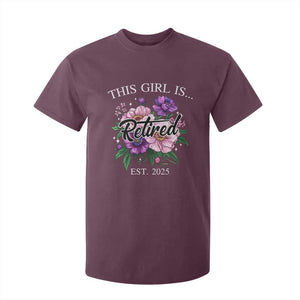 This Girl Is Retired Est 2025 T Shirt For Kid TS09 Maroon Print Your Wear