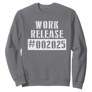 Funny Retirement 2025 Sweatshirt Work Release TS09 Charcoal Print Your Wear
