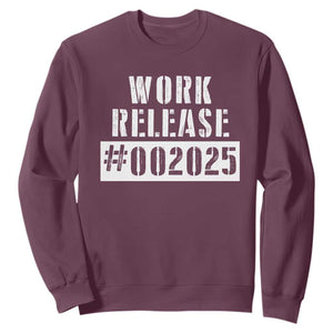 Funny Retirement 2025 Sweatshirt Work Release TS09 Maroon Print Your Wear