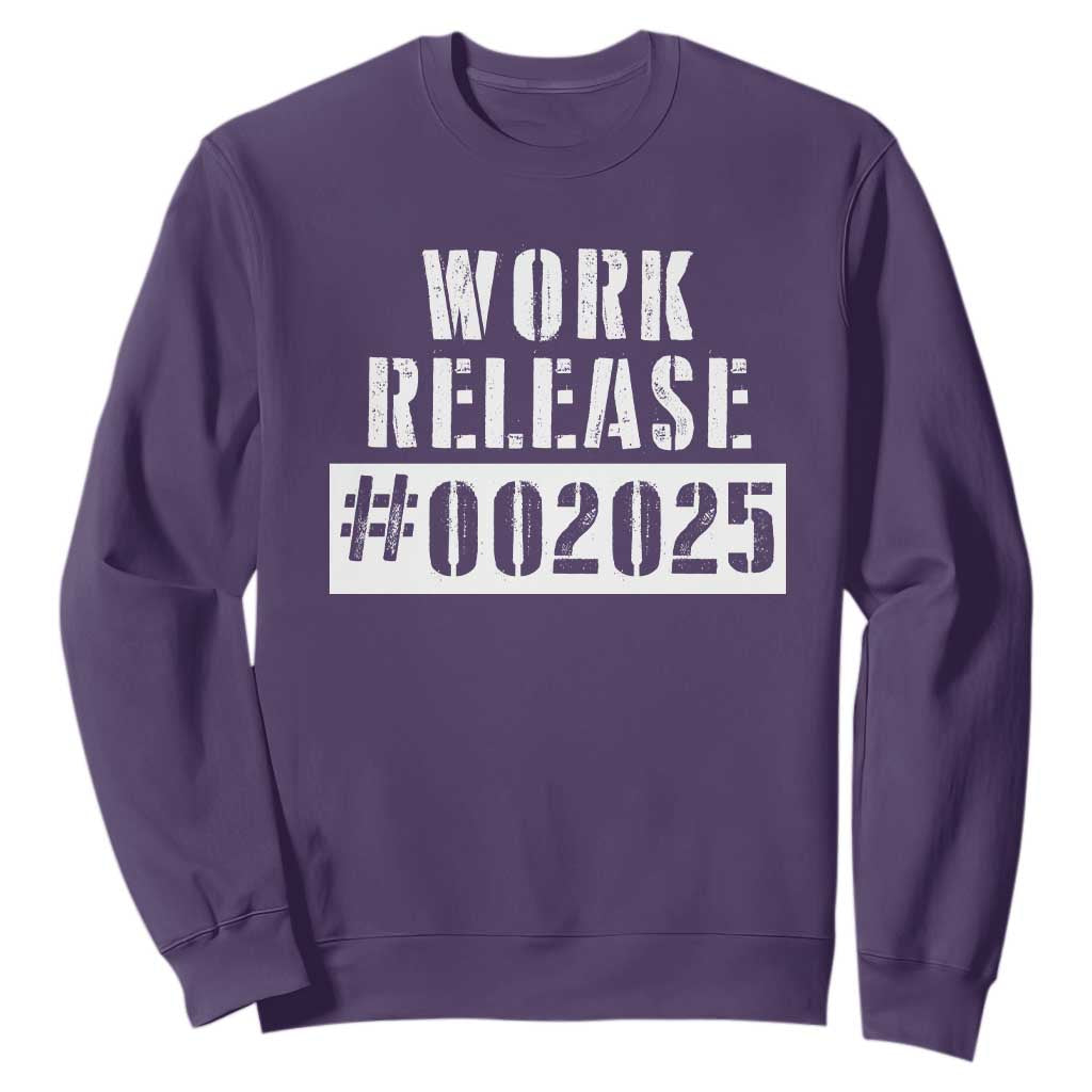Funny Retirement 2025 Sweatshirt Work Release TS09 Purple Print Your Wear