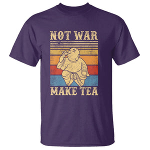 Funny Buddhism T Shirt Make Tea Not War Buddha TS09 Purple Printyourwear