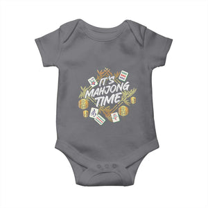 It's Mahjong Time Gambling Chinese Game Baby Onesie TS09 Charcoal Print Your Wear