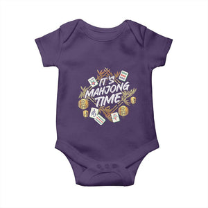 It's Mahjong Time Gambling Chinese Game Baby Onesie TS09 Purple Print Your Wear