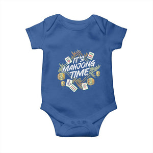 It's Mahjong Time Gambling Chinese Game Baby Onesie TS09 Royal Blue Print Your Wear