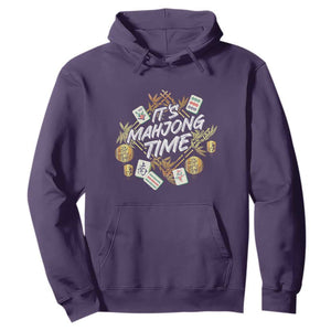 It's Mahjong Time Gambling Chinese Game Hoodie TS09 Purple Print Your Wear