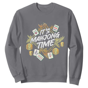 It's Mahjong Time Gambling Chinese Game Sweatshirt TS09 Charcoal Print Your Wear